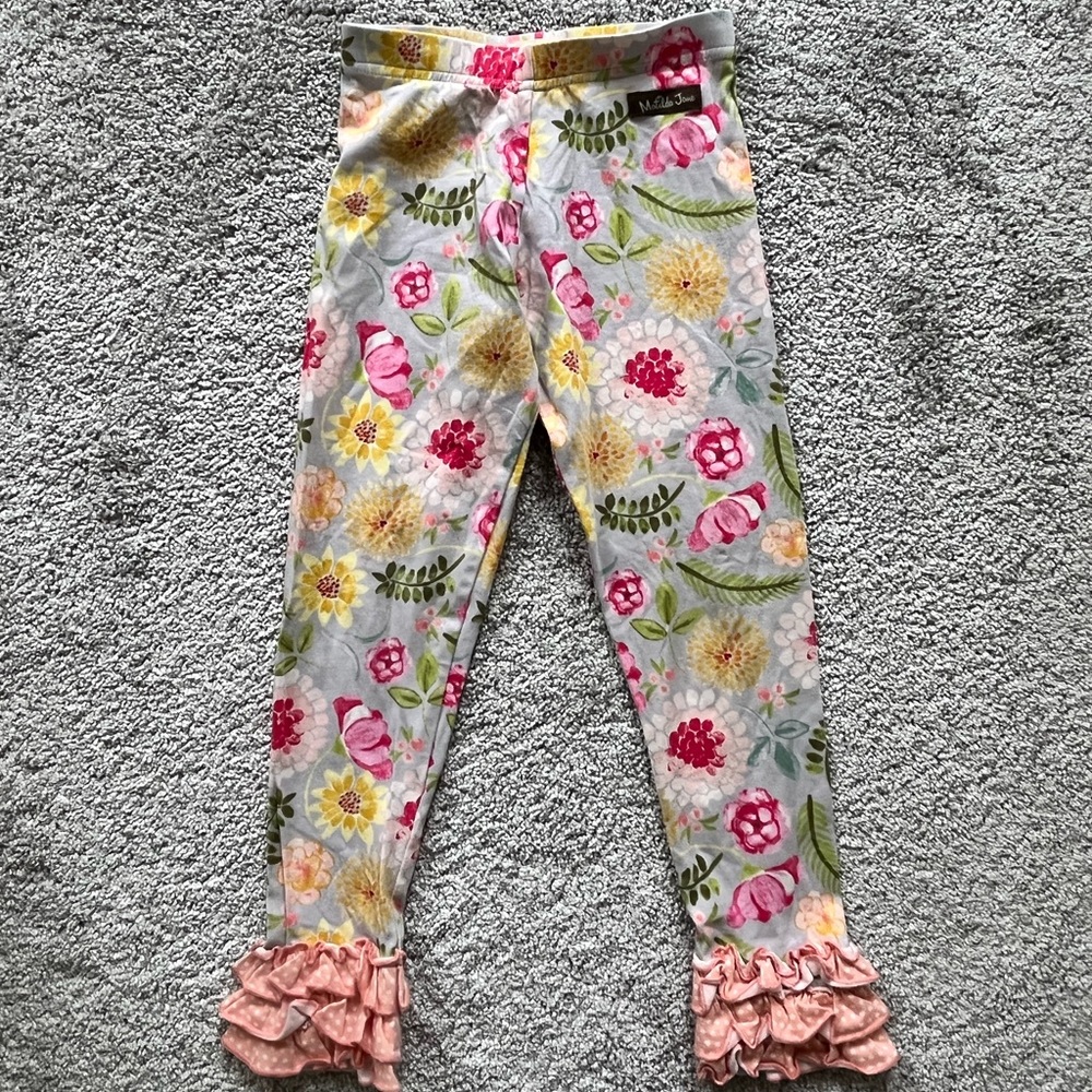 Matilda Jane floral ruffle leggings